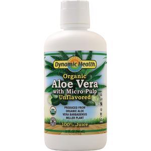 Dynamic Health Aloe Vera 100% Juice with Micro Pulp (Organic) Unflavored 32 fl.oz