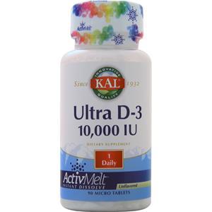 KAL Ultra D-3 (10,000IU) Unflavored 90 tabs