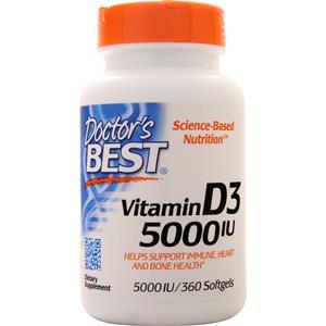 Doctor's Best Vitamin D3 (5000IU)  360 sgels