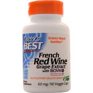 Doctor's Best French Red Wine Grape Extract with Bovin (60mg)  90 vcaps