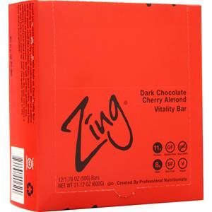 Zing Vitality Bar Dark Choc. Cherry Almond 12 bars