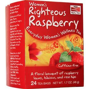 Now Real Tea - Women's Righteous Raspberry Caffeine-Free 24 pckts