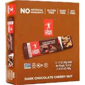 Caveman Foods Paleo Bar Dark Chocolate Cherry Nut 12 bars