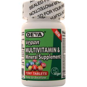Deva Nutrition Vegan Multivitamin & Mineral Supplement Tiny Tablets 90 tabs
