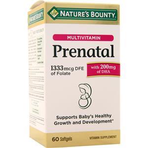 Nature's Bounty Prenatal Multivitamin  60 sgels