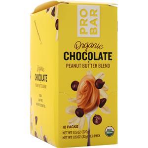 Pro Bar Organic Nut Butter Chocolate + Peanut Butter Blend 10 pack