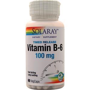 Solaray Vitamin B-6 (100mg) Timed Release  60 vcaps