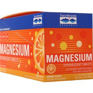 Trace Minerals Research Magnesium Effervescent Tablets Orange 80 tabs