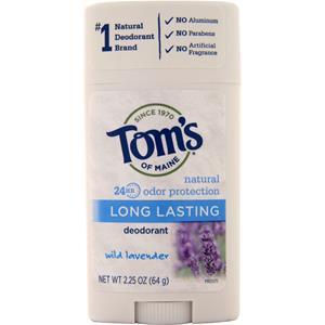 Tom's Of Maine Deodorant Stick Long-Lasting Care Wild Lavender 2.25 oz