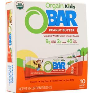 Orgain Kids O Bar Peanut Butter 10 bars