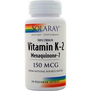 Solaray Vitamin K-2 Menaquinone-7 (150mcg)  30 vcaps