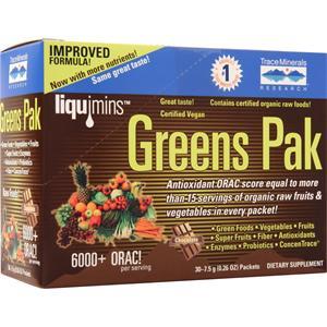 Trace Minerals Research Greens Pak Chocolate 30 pckts