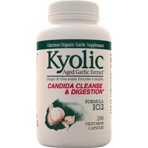 Kyolic Aged Garlic Extract Formula Candida Cleanse and Digestion #102  200 vcaps