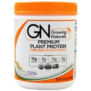 Growing Naturals Premium Plant Protein - Pure Rice Protein Powder Original 459 grams