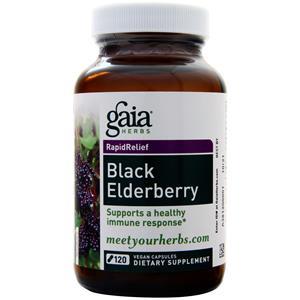 Gaia Herbs Rapid Relief - Black Elderberry  120 vcaps