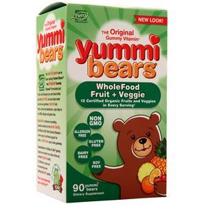 Hero Yummi Bears - Wholefood Fruit + Veggie Pineapple, Strawberry & Orange 90 bears