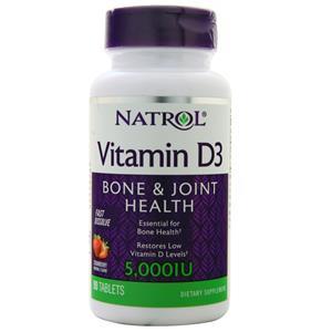 Natrol Vitamin D3 (5,000IU) Fast Dissolve Strawberry 90 tabs