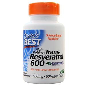 Doctor's Best High Potency Trans-Resveratrol 600  60 vcaps