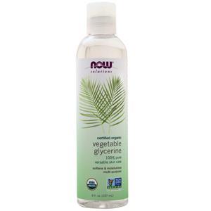 Now Certified Organic Vegetable Glycerine - 100% Pure Versatile Skin Care  8 fl.oz