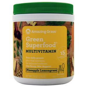Amazing Grass Green Superfood Drink Powder Pineapple Lemongrass 7.4 oz