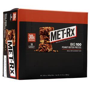 Met-Rx Big 100 Meal Replacement Bar Peanut Butter Pretzel 9 bars