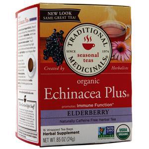 Traditional Medicinals Organic Seasonal Tea Echinacea Plus - Elderberry 16 pckts