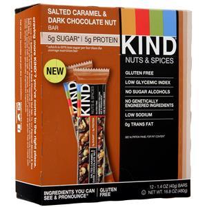 Kind Nuts & Spices Bar Salted Caramel & Dark Chocolate 12 bars