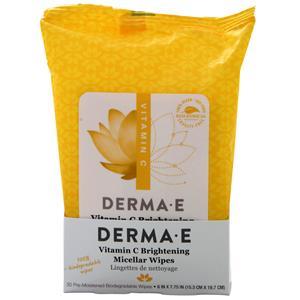 Derma-E Vitamin C Brightening Micellar Wipes  30 wipes