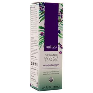 Nutiva Organic Coconut Body Oil Calming Lavender 3.4 fl.oz