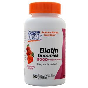 Doctor's Best Biotin Gummies Strawberry Delight 60 gummy