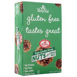 Betty Lou's Nuts About Energy Balls - Vegan & Gluten Free Spirulina Ginseng 12 balls