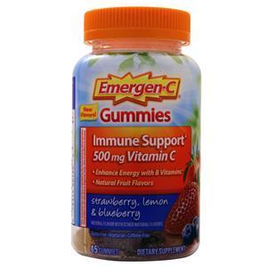 Alacer Emergen-C Immune Support Gummies Strawberry, Lemon & Blueberry 45 gummy