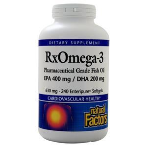 Natural Factors RxOmega-3 Pharmaceutical Grade Fish Oil  240 sgels
