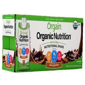 Orgain Organic Nutrition All-In-One Nutritional Shake RTD Iced Cafe Mocha 12 pack