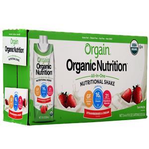 Orgain Organic Nutrition All-In-One Nutritional Shake RTD Strawberries & Cream 12 pack