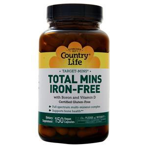 Country Life Target Mins - Total Mins (Iron-Free)  150 vcaps