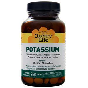 Country Life Potassium (99mg)  250 tabs