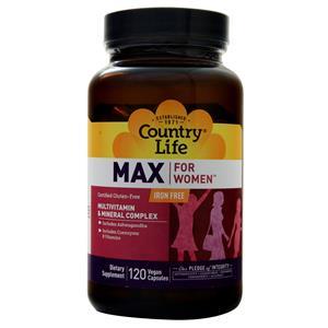 Country Life Max for Women - Iron Free  120 vcaps