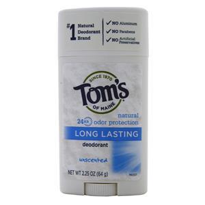Tom's Of Maine Deodorant Stick Long-Lasting Care Unscented 2.25 oz