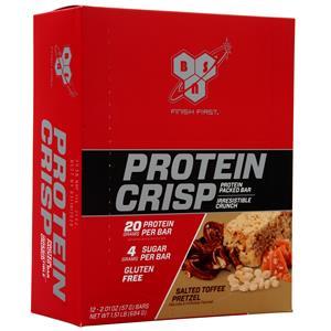 BSN Protein Crisp Bar Salted Toffee Pretzel 12 bars