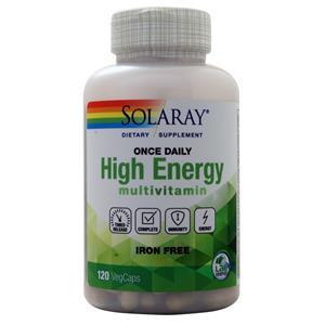Solaray Once Daily High Energy Multi-Vita-Min (Iron Free)  120 vcaps