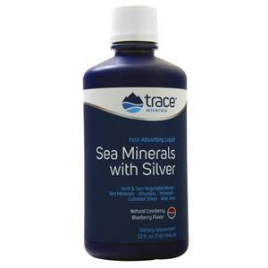 Trace Minerals Research Sea Minerals with Silver Natural Cranberry Blueberry 32 fl.oz