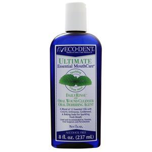 Ecodent Ultimate Essential Mouthcare - Daily Rinse & Oral Wound Cleanser Sparkling Clean Mint 8 fl.oz