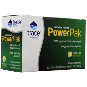 Trace Minerals Research Electrolyte Stamina Power Pak Lemon Lime 30 pckts