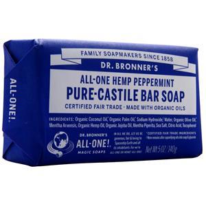 Dr. Bronner's Pure-Castile Bar Soap Peppermint 5 oz
