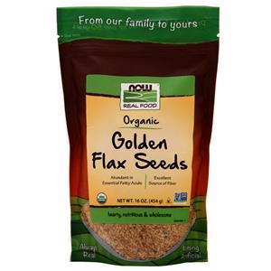 Now Golden Flax Seeds - Organic  1 lbs