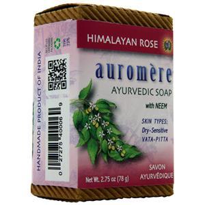 Auromere Ayurvedic Soap with Neem Himalayan Rose 2.75 oz