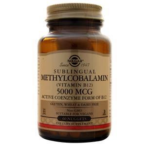 Solgar Sublingual Methylcobalamin (Vitamin B12) (5000 Mcg)  60 tabs