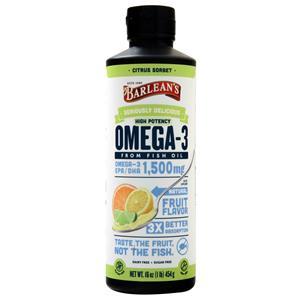 Barlean's Omega Swirl Fish Oil - Ultra High Potency Citrus Sorbet 16 fl.oz