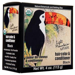 Lotus Brands Light Mountain Natural Hair Color & Conditioner Black 4 oz